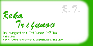 reka trifunov business card